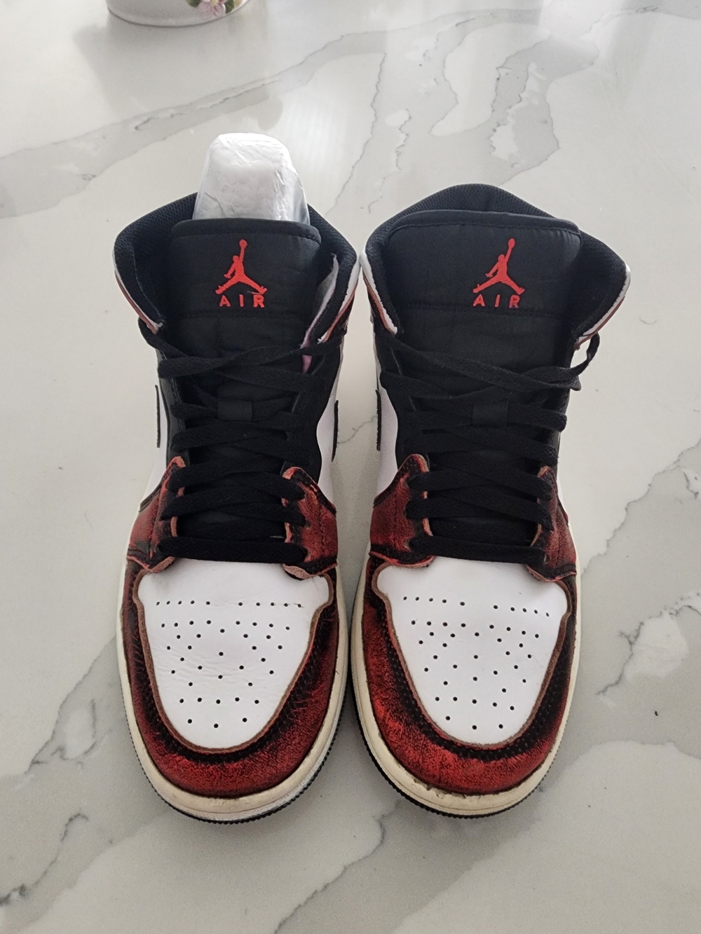 Nike Air Jordan 1 Mid Men’s Sneakers - Wear-Away Chicago 7.5